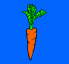 Dibujo zanahoria pintado por Sara