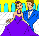 Dibujo Princesa y príncipe en el baile pintado por ANASOFIA