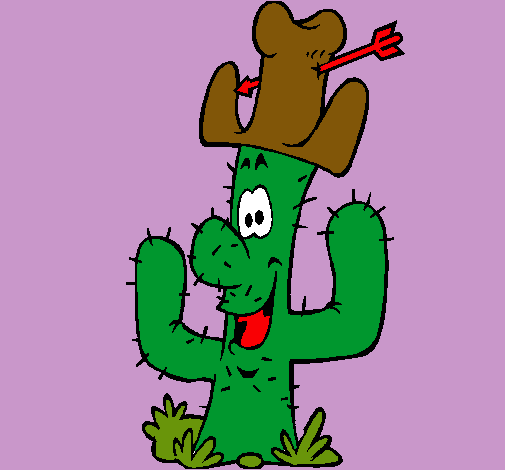 Cactus con sombrero