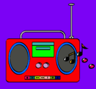 Dibujo Radio cassette 2 pintado por alee