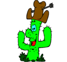 Dibujo Cactus con sombrero pintado por aaron