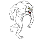 Dibujo Hombre lobo pintado por ivan