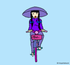Dibujo China en bicicleta pintado por southparkbkn