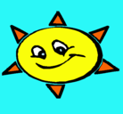 Dibujo Sol sonriente pintado por lissette