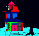 Dibujo Casa fantansma pintado por jnhyughf