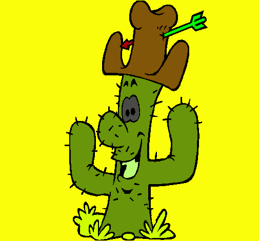 Cactus con sombrero