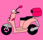 Dibujo Ciclomotor pintado por valentina