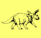 Dibujo Triceratops pintado por aless
