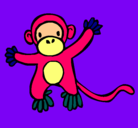 Dibujo Mono pintado por CATA