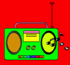 Dibujo Radio cassette 2 pintado por ZUYAPITA