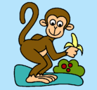 Dibujo Mono pintado por noemi