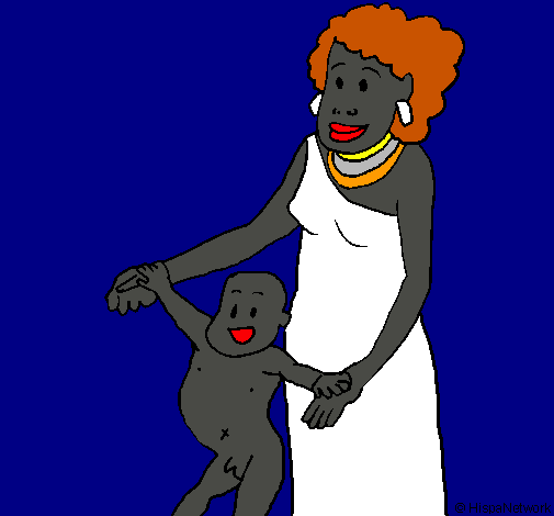 Madre e hijo de Guinea