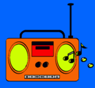 Dibujo Radio cassette 2 pintado por ANAJOSELEAEZSERENO