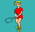 Dibujo Chica tenista pintado por rosmery
