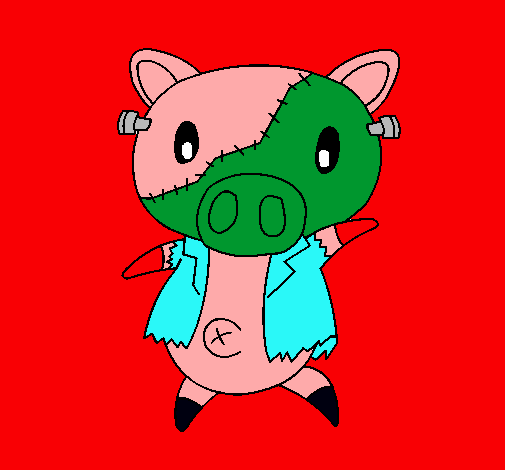 Cerdito graffiti frankensteint