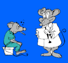 Dibujo Doctor y paciente ratón pintado por alexandru