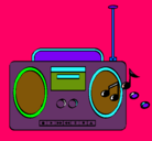 Dibujo Radio cassette 2 pintado por karenfierro