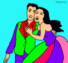Dibujo Marido y mujer pintado por Mariana