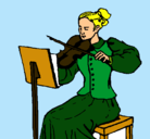 Dibujo Dama violinista pintado por ivan