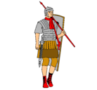 Dibujo Soldado romano pintado por evapelayo