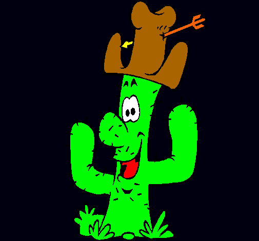 Cactus con sombrero