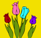 Dibujo Tulipanes pintado por guerarocanrrolera