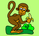 Dibujo Mono pintado por zeth