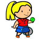 Dibujo Chica tenista pintado por katym