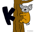 Dibujo Koala pintado por JUAN