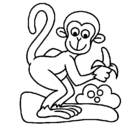 Dibujo Mono pintado por caro
