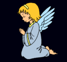 Dibujo Ángel orando pintado por ainaraal