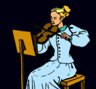 Dibujo Dama violinista pintado por elizabeth
