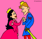 Dibujo Príncipes mirándose pintado por valentina