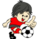 Dibujo Chico jugando a fútbol pintado por kimberlygr1
