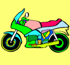 Dibujo Motocicleta pintado por elba