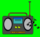 Dibujo Radio cassette 2 pintado por detus3hijas