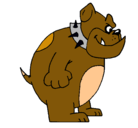 Dibujo Bulldog inglés pintado por sandra