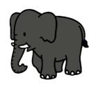 Dibujo Elefante bebe pintado por srelefantin