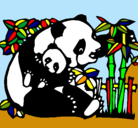 Dibujo Mama panda pintado por MARIPOSA1