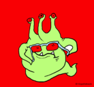 Dibujo Extraterrestre con gafas pintado por raul