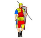 Dibujo Soldado romano pintado por geniis
