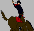 Dibujo Vaquero en caballo pintado por marianadiazlopez