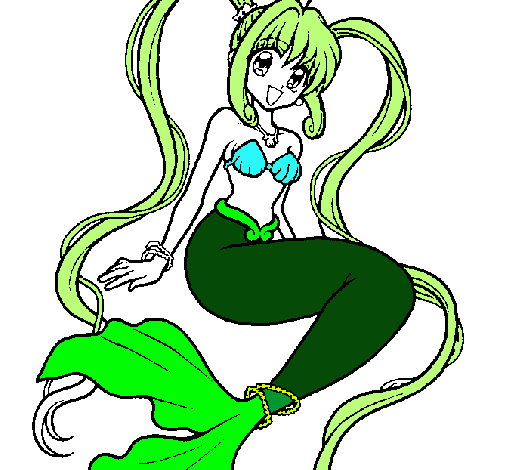 Sirena con perlas