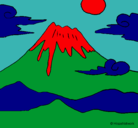 Dibujo Monte Fuji pintado por sade