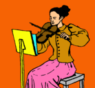 Dibujo Dama violinista pintado por javieravif