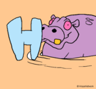 Dibujo Hipopótamo pintado por ugygtydhufgfygfydgyihdygy