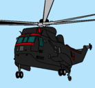 Dibujo Helicóptero al rescate pintado por anita
