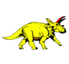 Dibujo Triceratops pintado por Chichi