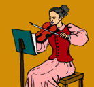 Dibujo Dama violinista pintado por lcmadrigal