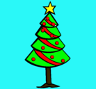 Dibujo Árbol de navidad II pintado por denisa